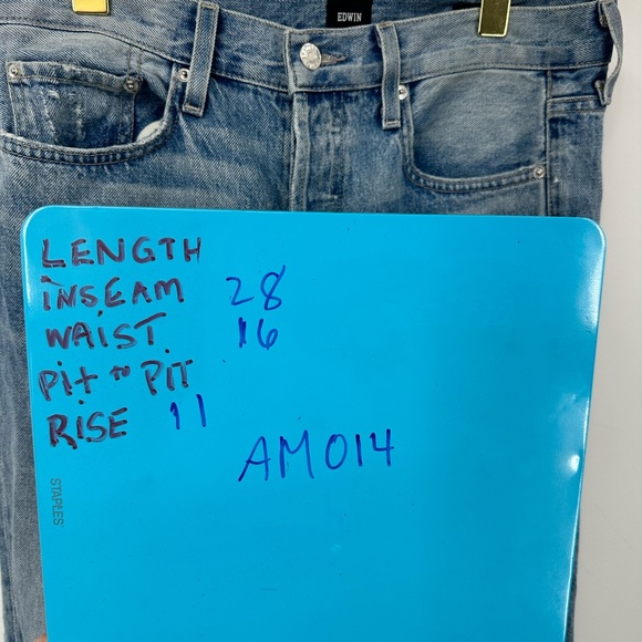 Edwin Kali High Rise Ankle Jeans Distressed Vintage Straight Cotton Womens 27 - Picture 10 of 10